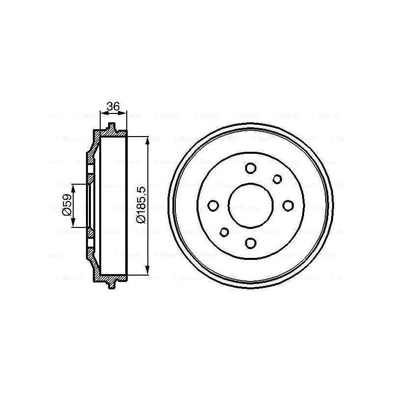 Tambour de frein BOSCH 0 986 477 055