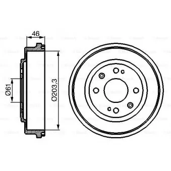 Tambour de frein BOSCH 0 986 477 059