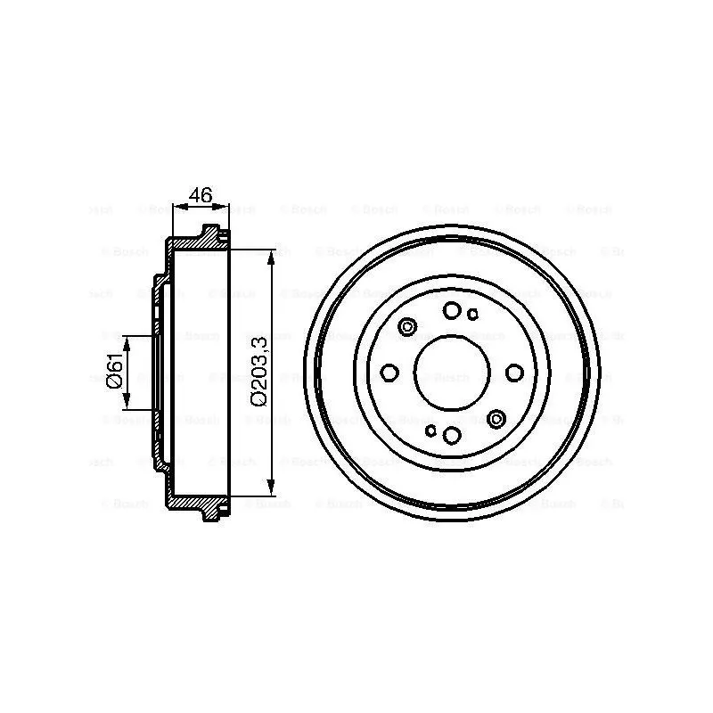 Tambour de frein BOSCH 0 986 477 059