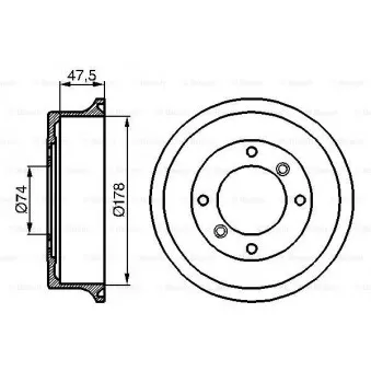 Tambour de frein BOSCH 0 986 477 062