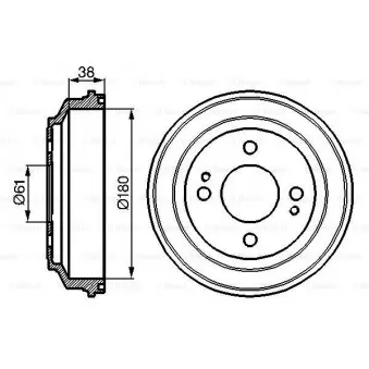 Tambour de frein BOSCH 0 986 477 063