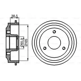 Tambour de frein BOSCH 0 986 477 066
