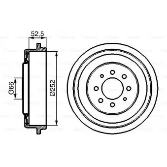 Tambour de frein BOSCH 0 986 477 067