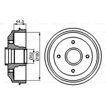 Tambour de frein BOSCH 0 986 477 070