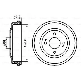 Tambour de frein BOSCH 0 986 477 081