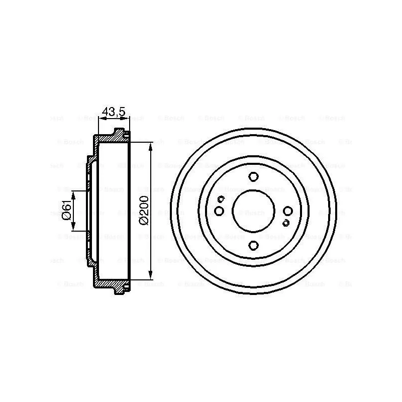 Tambour de frein BOSCH 0 986 477 081