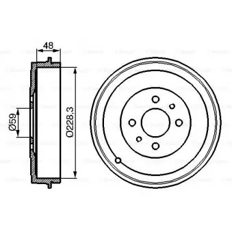 Tambour de frein BOSCH 0 986 477 088