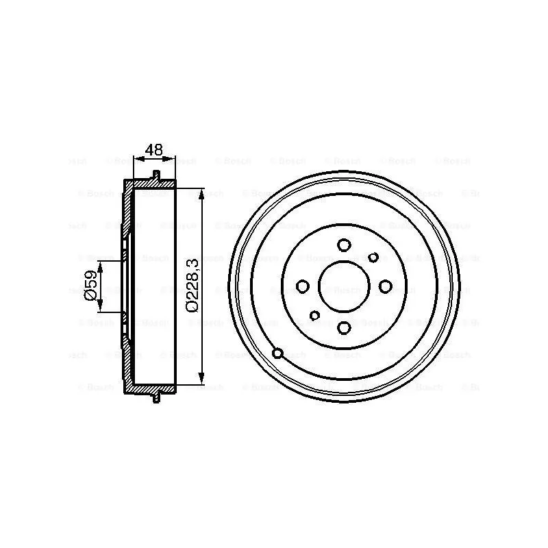 Tambour de frein BOSCH 0 986 477 088