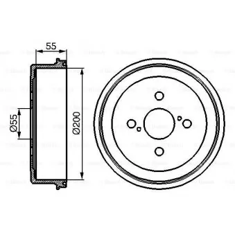 Tambour de frein BOSCH 0 986 477 090