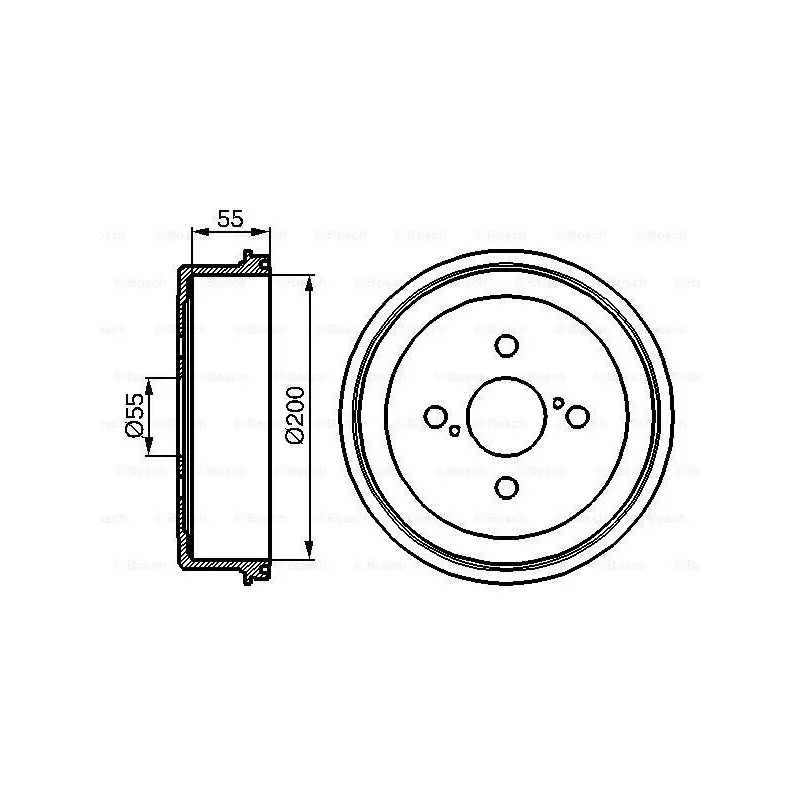 Tambour de frein BOSCH 0 986 477 090