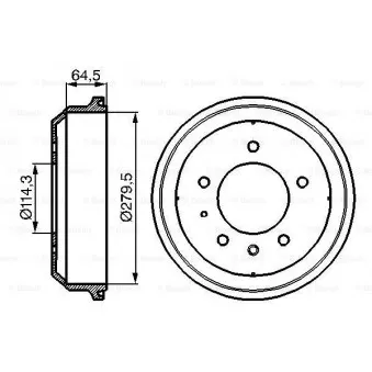 Tambour de frein BOSCH 0 986 477 093