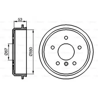 Tambour de frein BOSCH 0 986 477 096
