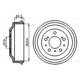 Tambour de frein BOSCH 0 986 477 098