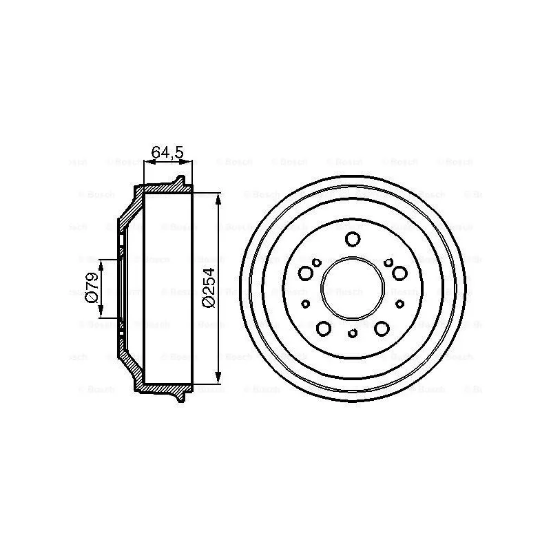 Tambour de frein BOSCH 0 986 477 098