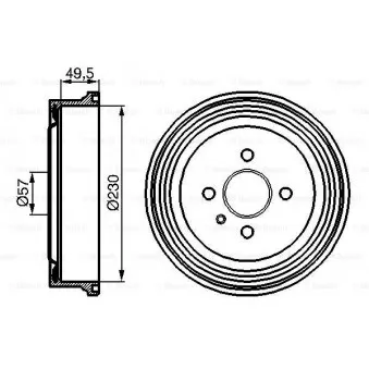 Tambour de frein BOSCH 0 986 477 100