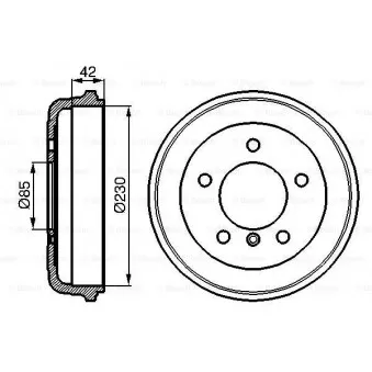 Tambour de frein BOSCH 0 986 477 101