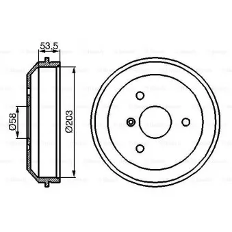 Tambour de frein BOSCH 0 986 477 103