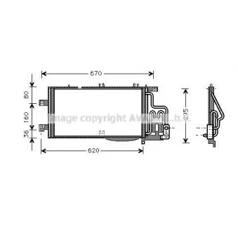 Condenseur, climatisation AVA QUALITY COOLING OLA5310D