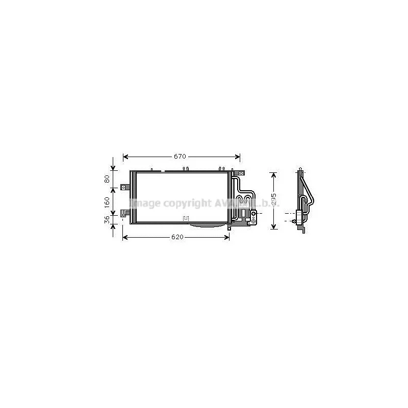 Condenseur, climatisation AVA QUALITY COOLING OLA5310D