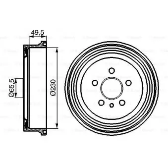 Tambour de frein BOSCH 0 986 477 104