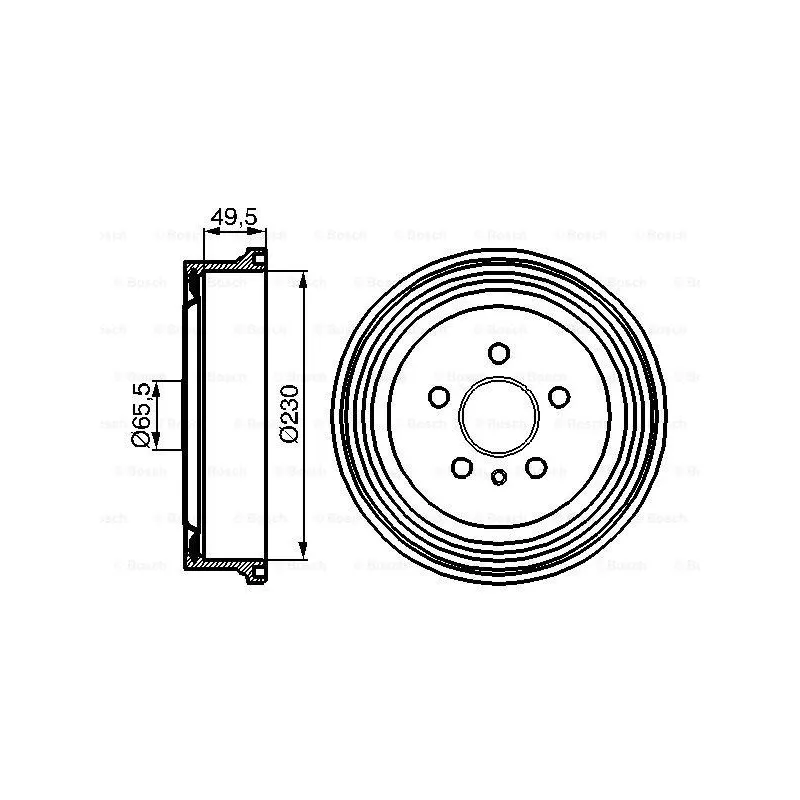 Tambour de frein BOSCH 0 986 477 104