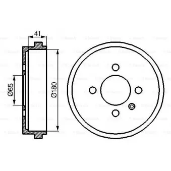 Tambour de frein BOSCH 0 986 477 105