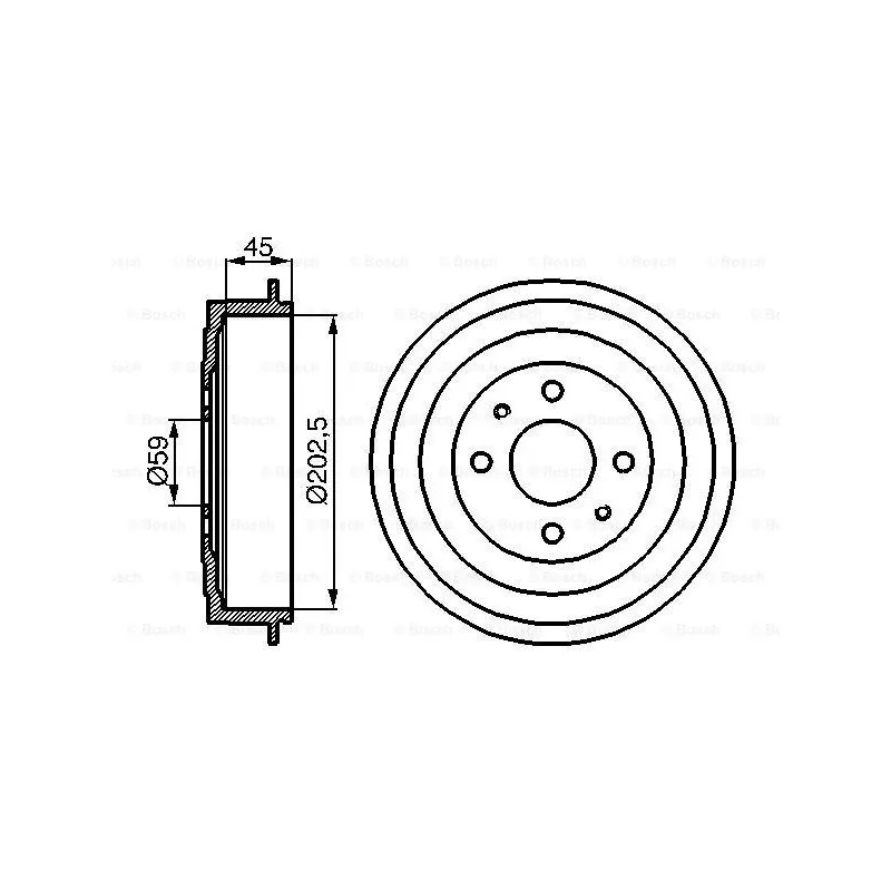 Tambour de frein BOSCH 0 986 477 109