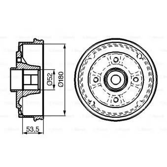 Tambour de frein BOSCH 0 986 477 112