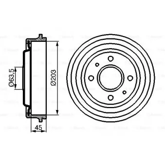 Tambour de frein BOSCH 0 986 477 115