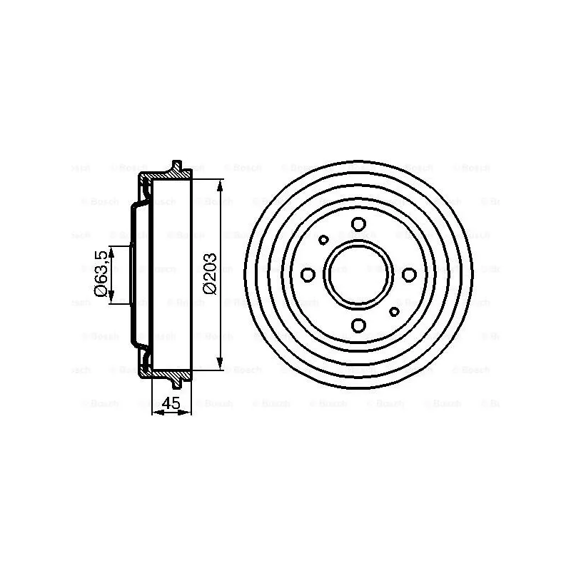 Tambour de frein BOSCH 0 986 477 115