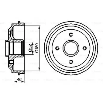 Tambour de frein BOSCH 0 986 477 116