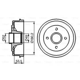 Tambour de frein BOSCH 0 986 477 117