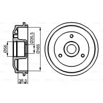 Tambour de frein BOSCH 0 986 477 118