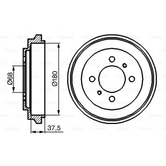 Tambour de frein BOSCH 0 986 477 119