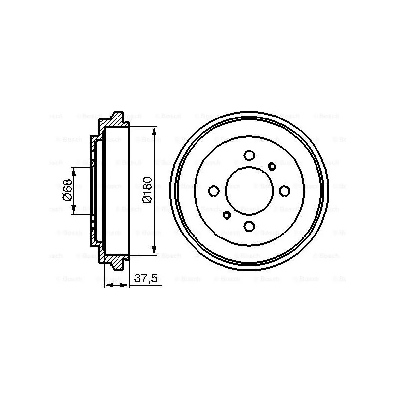 Tambour de frein BOSCH 0 986 477 119
