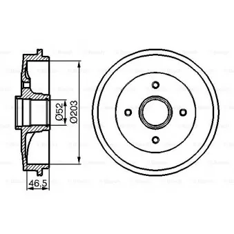 Tambour de frein BOSCH 0 986 477 124