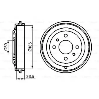 Tambour de frein BOSCH 0 986 477 125