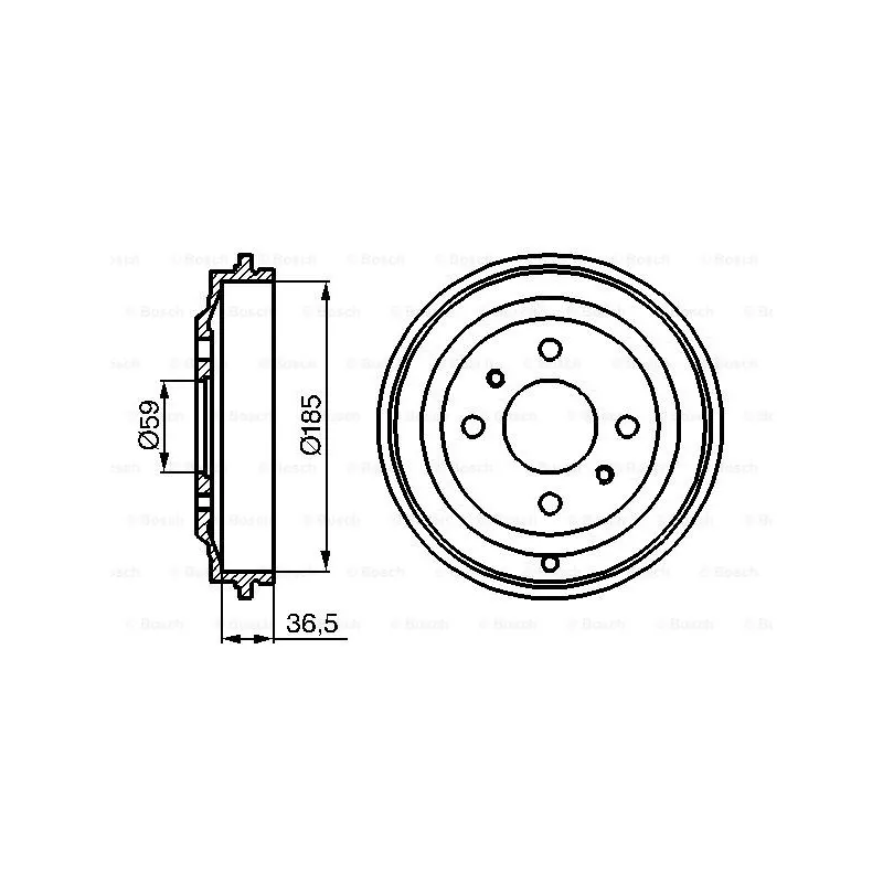 Tambour de frein BOSCH 0 986 477 125