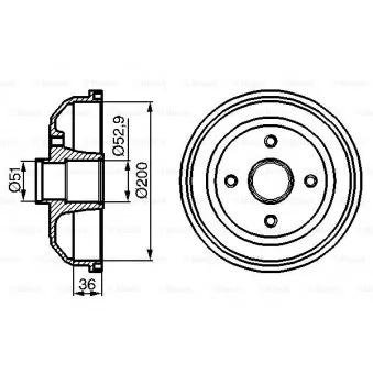 Tambour de frein BOSCH 0 986 477 134