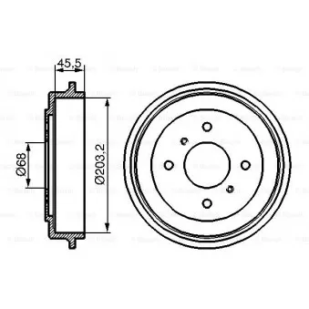 Tambour de frein BOSCH 0 986 477 136