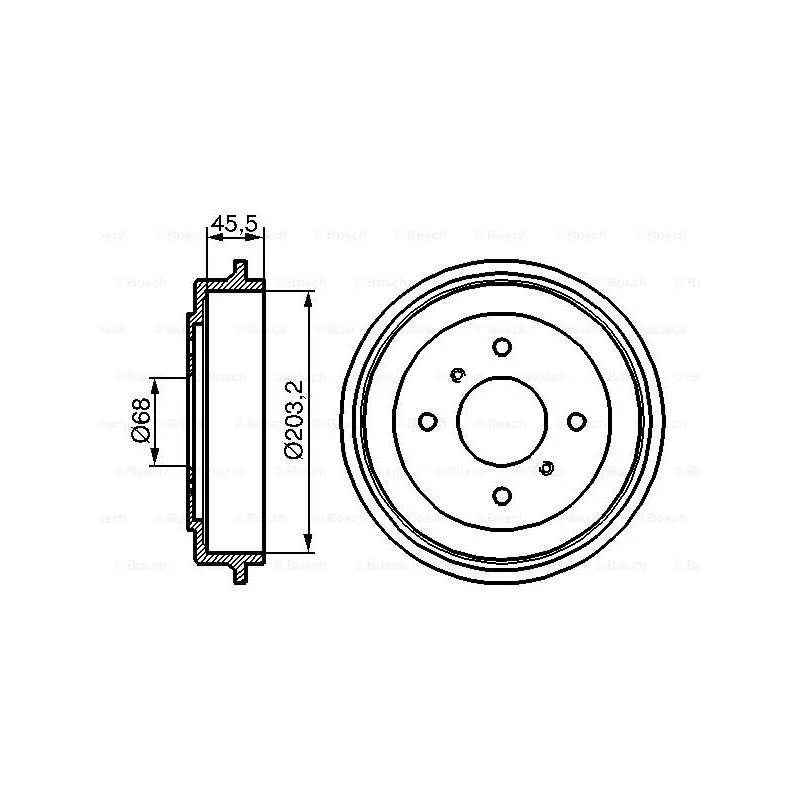 Tambour de frein BOSCH 0 986 477 136