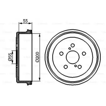Tambour de frein BOSCH 0 986 477 139