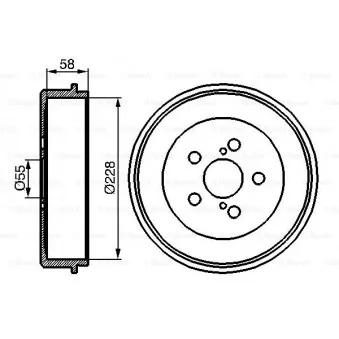 Tambour de frein BOSCH 0 986 477 140