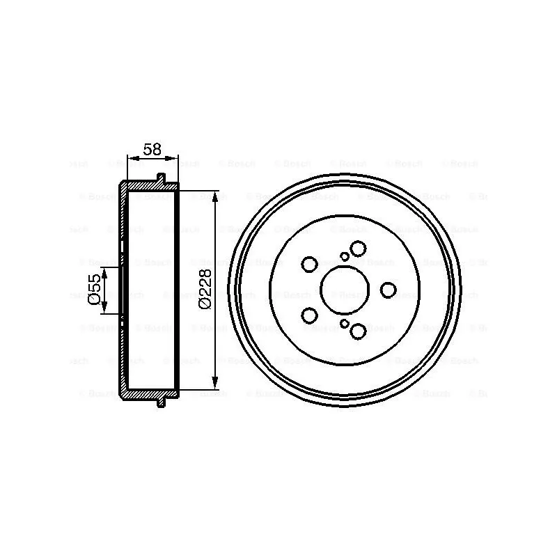 Tambour de frein BOSCH 0 986 477 140