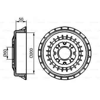 Tambour de frein BOSCH 0 986 477 146