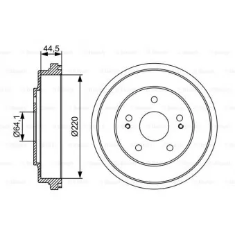 Tambour de frein BOSCH 0 986 477 147