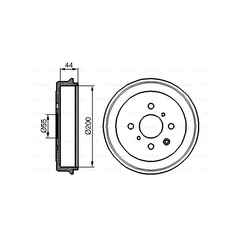 Tambour de frein BOSCH 0 986 477 148