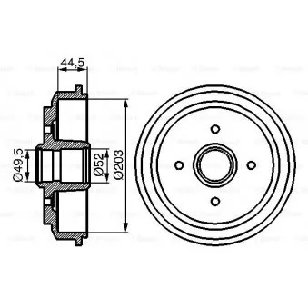 Tambour de frein BOSCH 0 986 477 149
