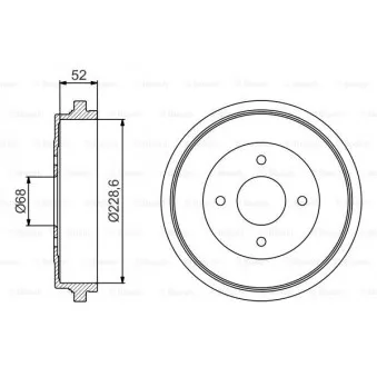 Tambour de frein BOSCH 0 986 477 158