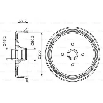 Tambour de frein BOSCH 0 986 477 160